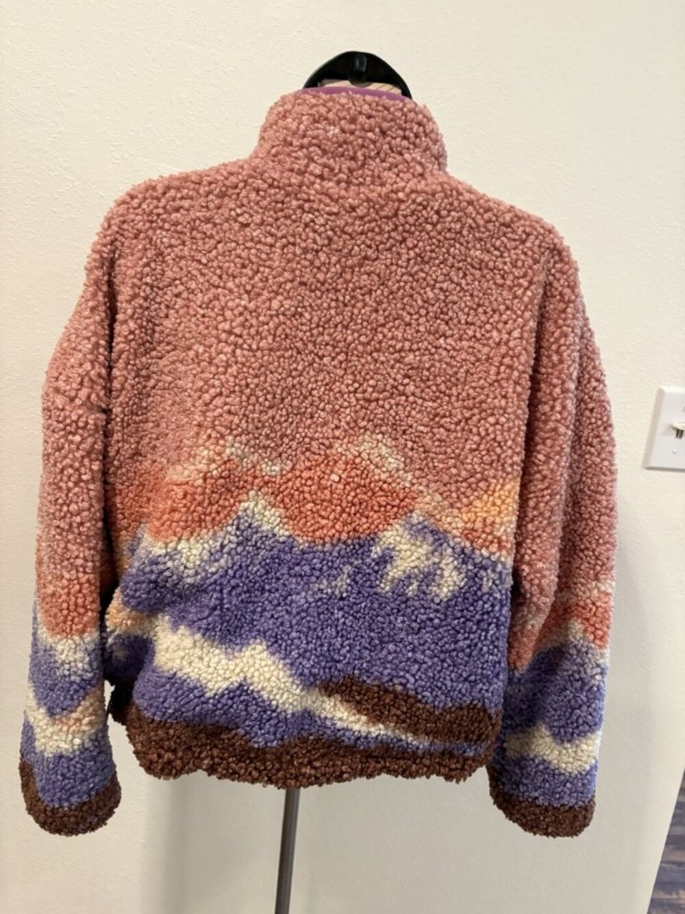 Wild Fable Womens Size L  Fuzzy Multi Colored Outerwear  Jacket Full Zip - Picture 5 of 10